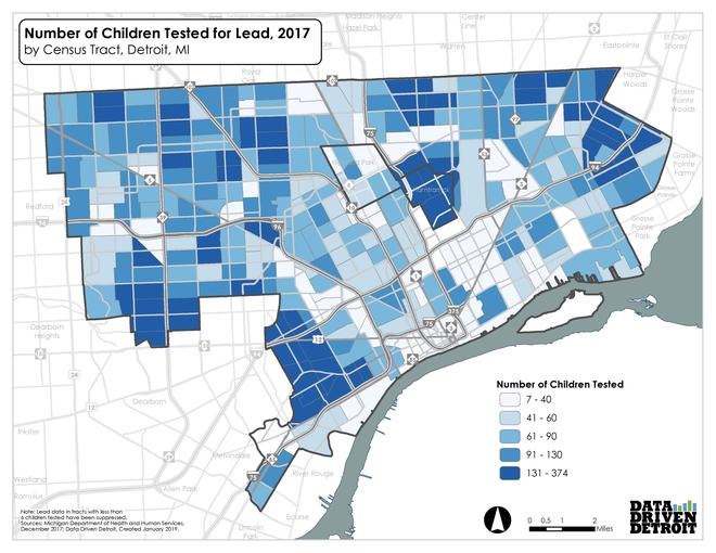 Check this Michigan map for childhood lead levels in your community
