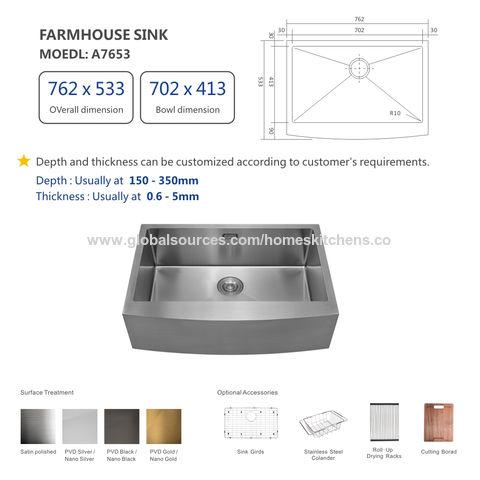 16 Gauge Apront Front Stainless Steel Sink 8353 Kitchen Sink Double Bowl for Building Project, 8353 Kitchen Sink Double Bowl single bowl double sink - Buy China Stainless Steel Sink on Globalsources.com 