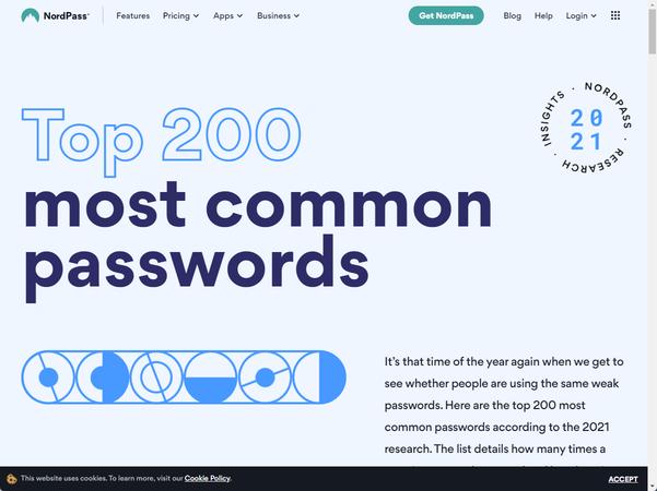 "The most dangerous password used" 2021 edition is announced!Let's compare the rankings of the world and Japan