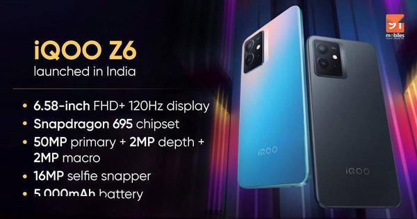 iQOO Z6 5G launched in India with SD 695 and 5,000 mAh battery 