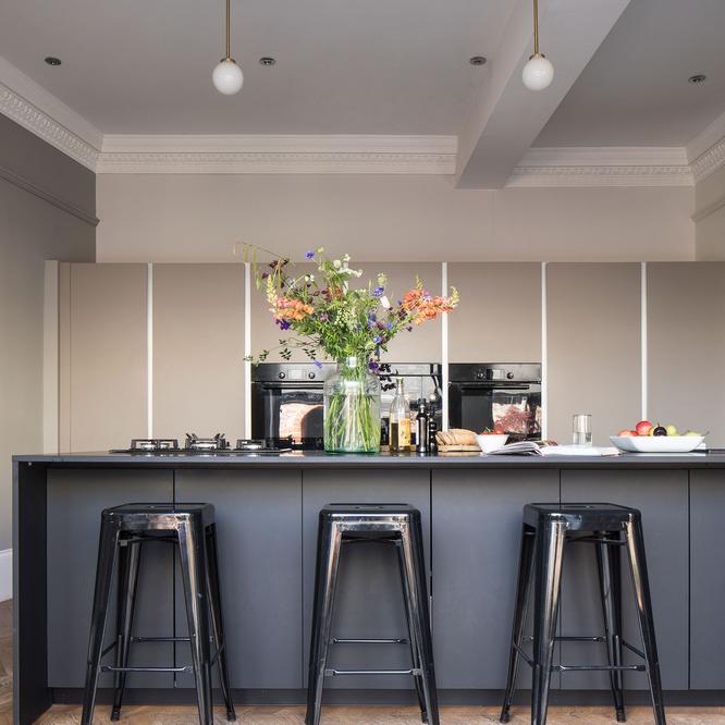 1. A sleek, contemporary style kitchen 