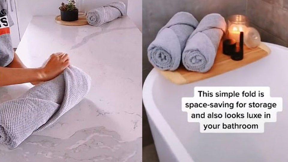 This woman's mesmerising TikTok videos will change the way you fold bath towels