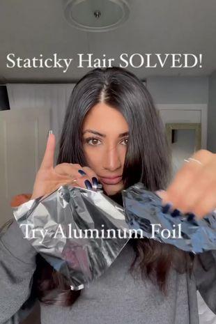 Hairstylist shares how to instantly get rid of static hair using kitchen item 