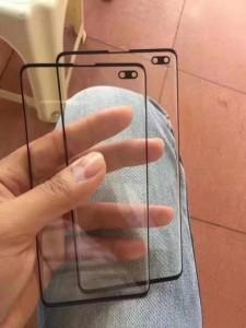 Samsung Galaxy S10+ screen protector confirms the dual selfie cam in a hole 