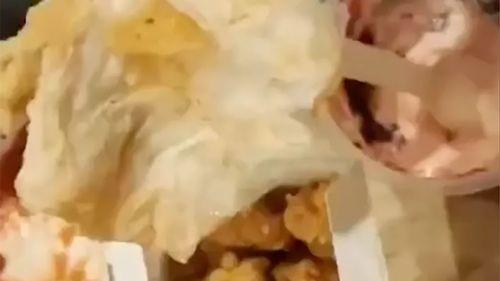 Couple furious as £30 KFC order arrives covered in gravy with 'lipstick on it'