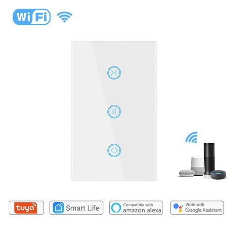 US 1800W Smart Curtain Switch Glass Panel App Remote Control Works With Alexa Electric Curtain, US curtain switch wifi switch smart rolling gate switch - Buy China smart curtain switch on Globalsources.com