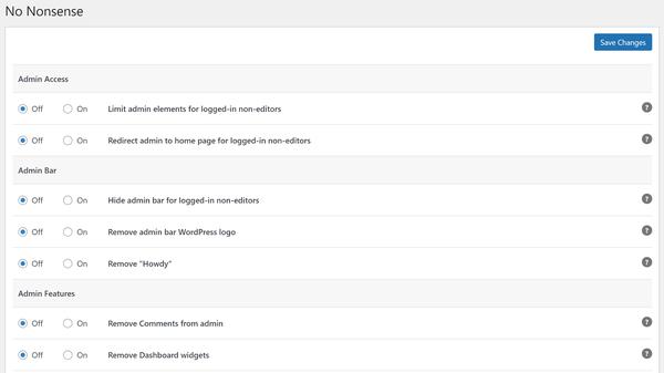 Disable Over a Dozen WordPress Features With the No Nonsense Plugin