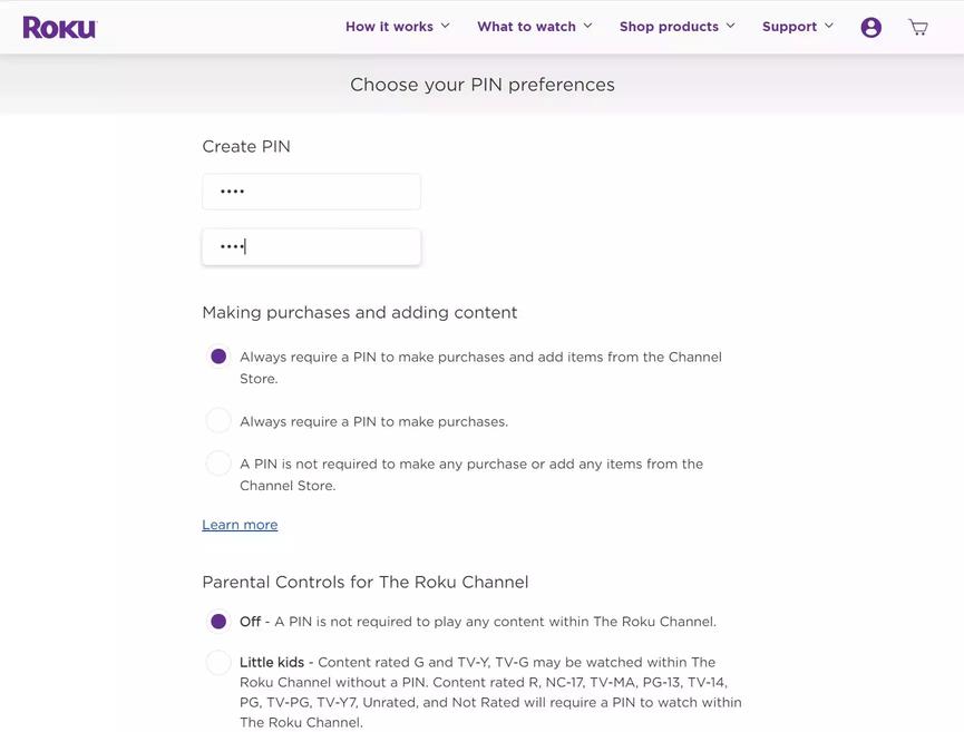 How to create, update, and reset your Roku PIN and customize preferences