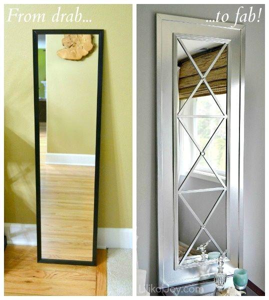 How to upcycle a wardrobe door mirror