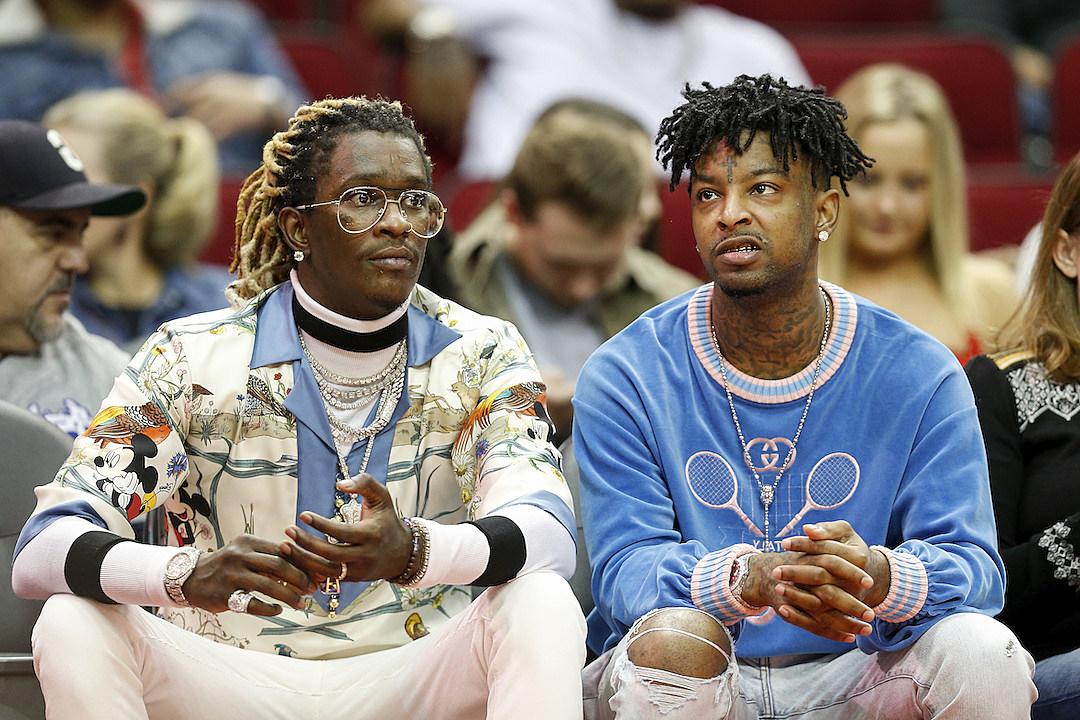 Young Thug Grabs 21 Savage’s Phone After 21 Calls Him a ‘Birthday Girl’ – Watch