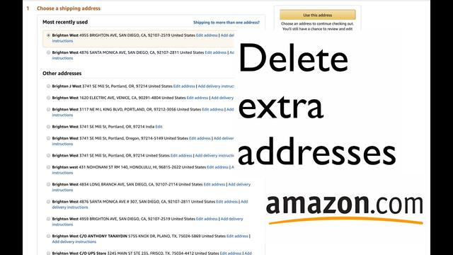 How to Delete an Address on Amazon 