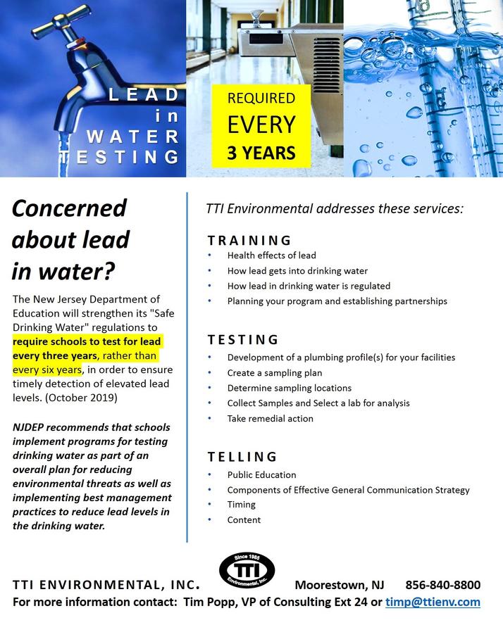 Education & Testing Mitigate Lead in Drinking Water 