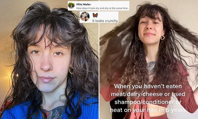 Woman who hasn't used shampoo for six years claims her hair is 'better than ever' 