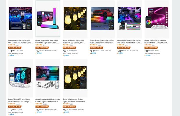 Save up to 44% on a variety of Govee LED smart lights