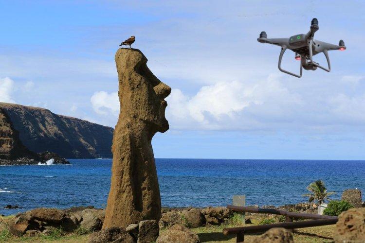 Drone helps researchers find fresh water in the sea at Easter Island 