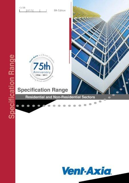 Specification Range 11th Edition - Vent-Axia - 2017