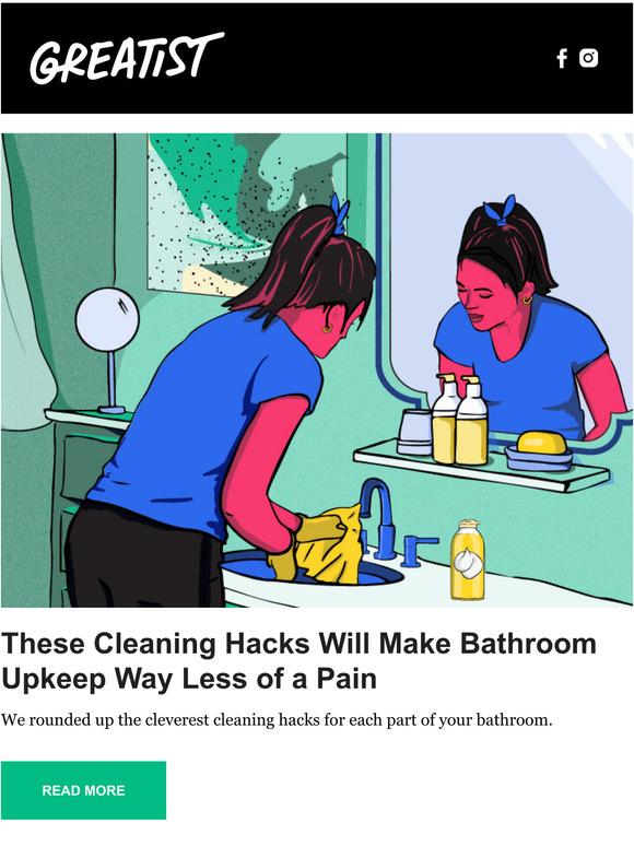 These Cleaning Hacks Will Make Bathroom Upkeep Way Less of a Pain 