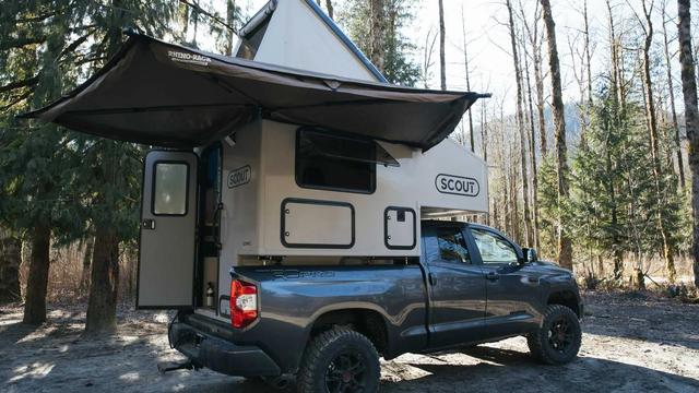 Scout pickup camper creates flexible indoor/outdoor base camp