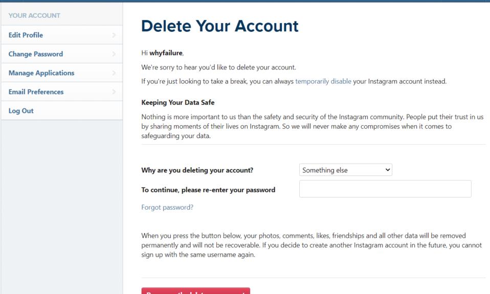 How To Deactivate Or Delete Instagram Account Permanently