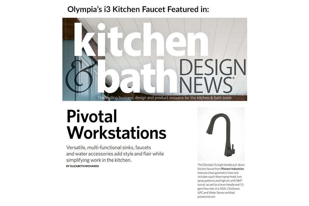 New Olympia i3 kitchen faucet: geometric lines, minimalist style 