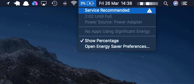 How to get service on an Apple laptop battery