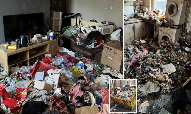 Landlord forced to dig out hoarder’s human ‘waste mountain’ after getting keys back