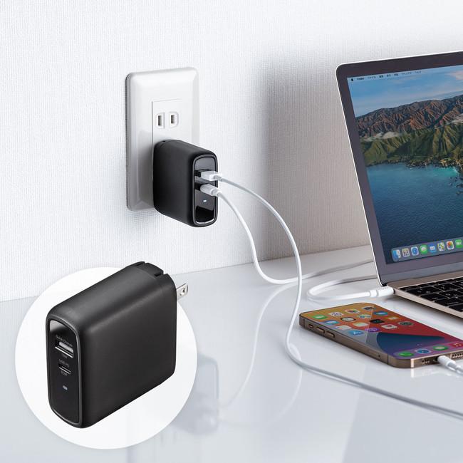 Released a multi-port AC adapter that supports 60W output of the USB Power Delivery standard that can charge laptops and smartphones at the same time.