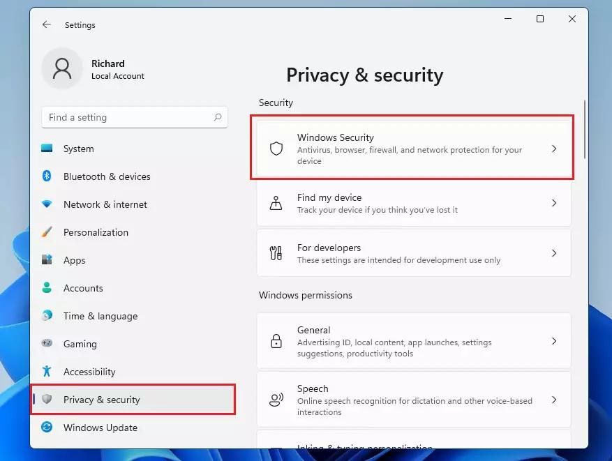 How to disable Firewall in Windows 11