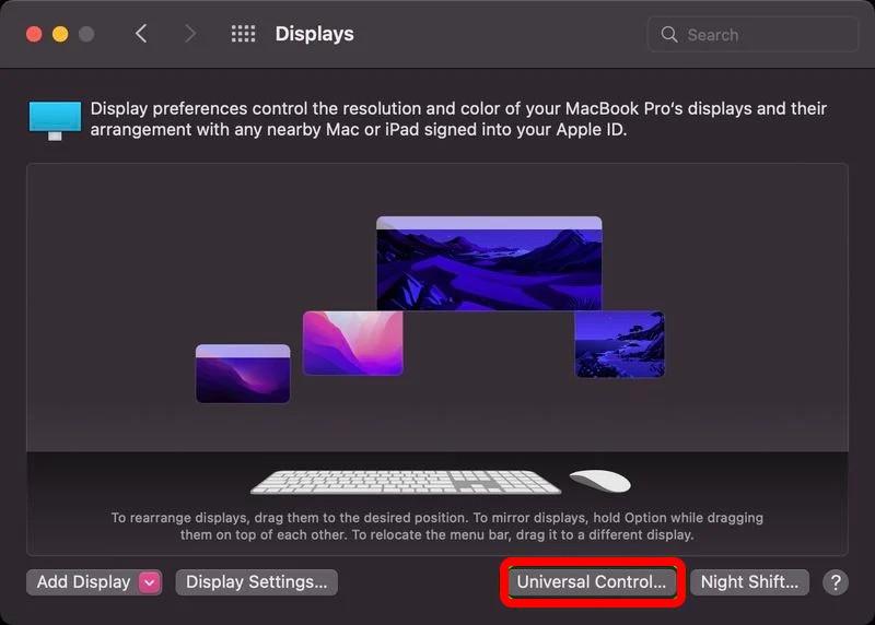 How to disable Universal Control feature on Mac