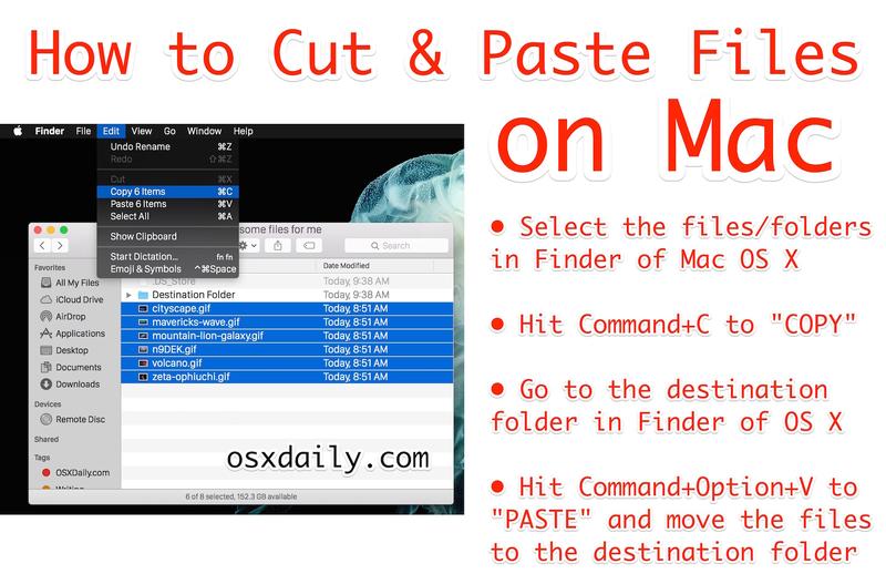 How to “Cut and Paste” Files on Mac