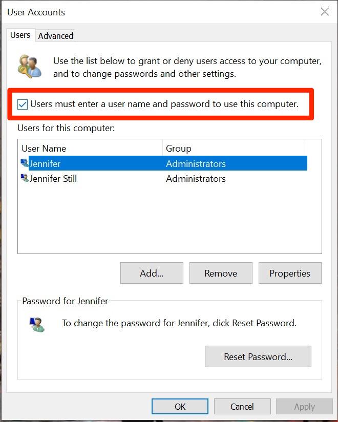How to remove your login password from Windows 10