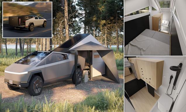 The $69,500 attachment called Form that turns a Tesla Cybertruck into a micro-home