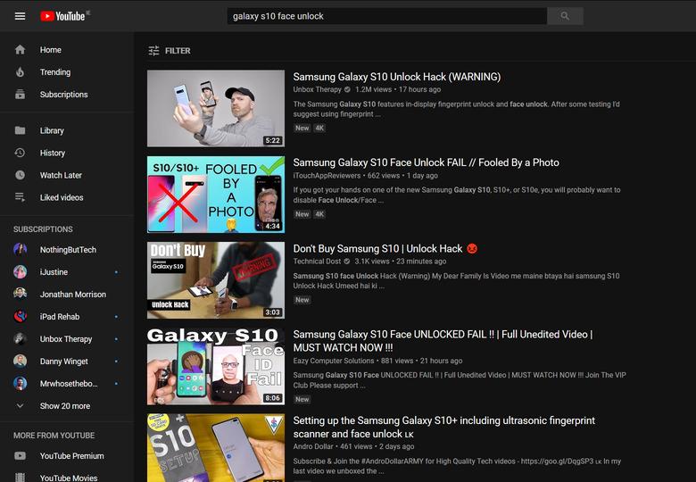 Face Unlock fails again? YouTuber highlights a possible flaw in Galaxy S10+ security 