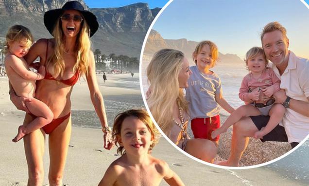 Ronan Keating's wife Storm wows in a red bikini in South Africa