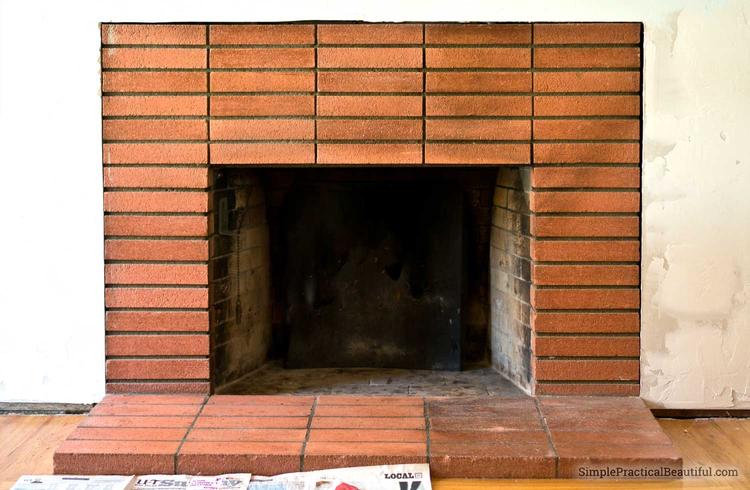 How to remove ash buildup from fireplace bricks