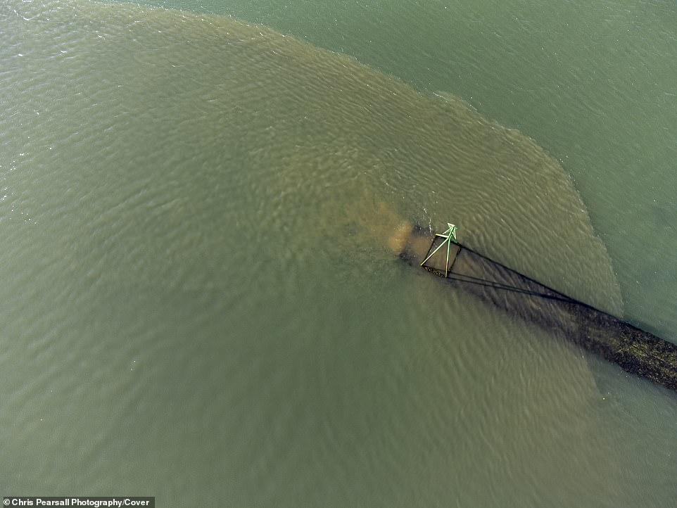 Drone footage shows sewage pouring into sea at a conservation area for 49 HOURS