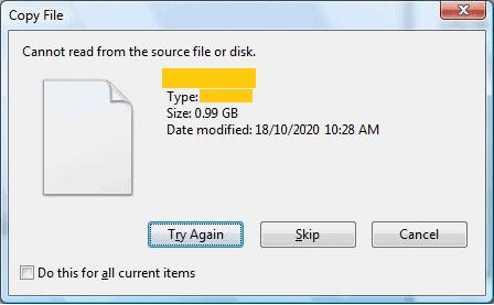 How To Fix ‘can’t read from the source file or disk’ Errors 