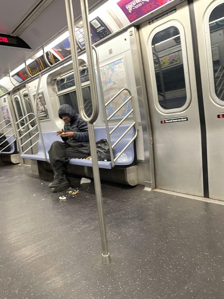 Passenger caught urinating on NYC subway as commuters seem unfazed