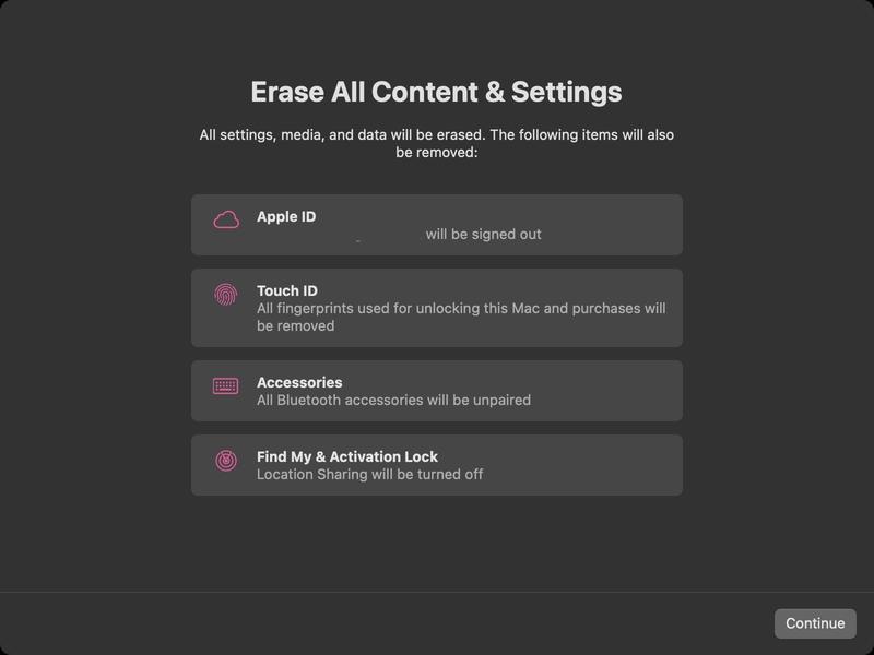 How to Erase All Content and Settings on Mac 