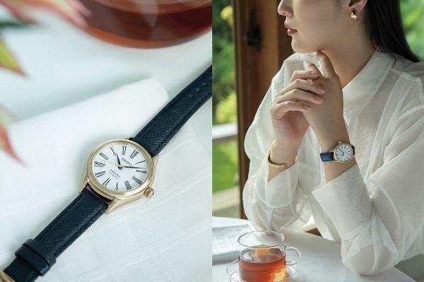 Seiko "Presage", mechanical ladies model with beautiful enamel dial