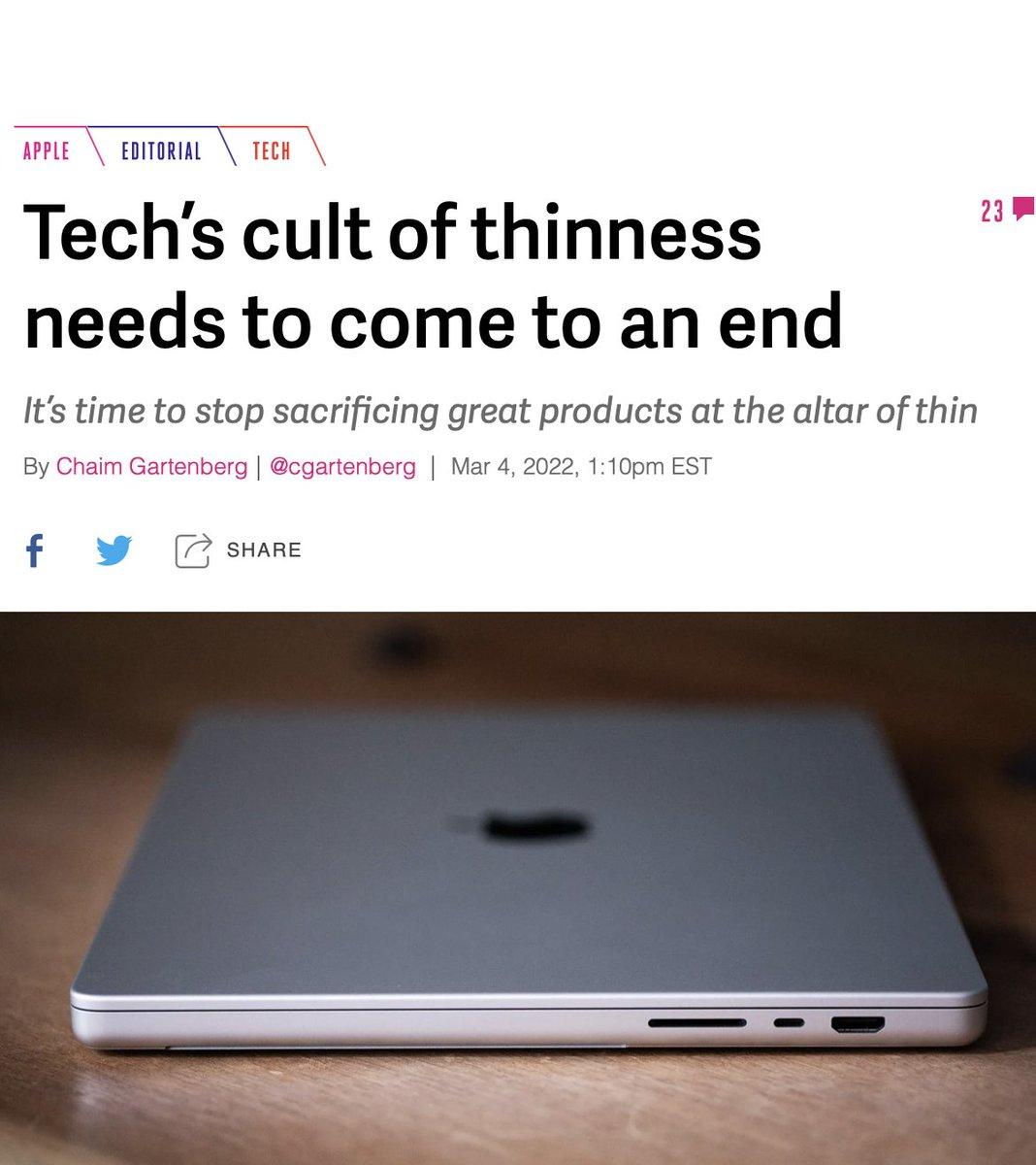Tech’s cult of thinness needs to come to an end 