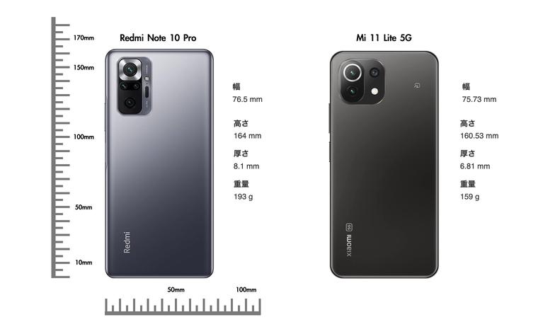 Xiaomi Redmi Note 10 ProとMi 11 Lite 5Gはどっちが買い？カメラ、ディスプレイを比較 