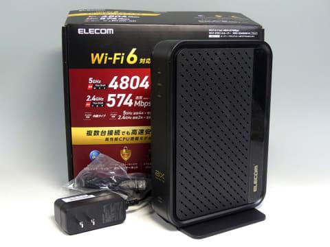 Tocoton kind design that eliminates "troubled".Up to 4804Mbps ELCOM Wi-Fi 6 router "WRC-X5400GS-B"