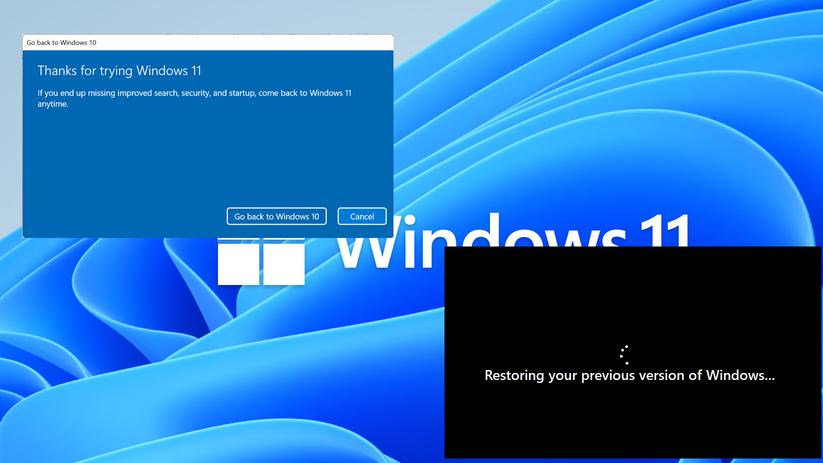 How to install Windows 11, and then revert right back to Windows 10 