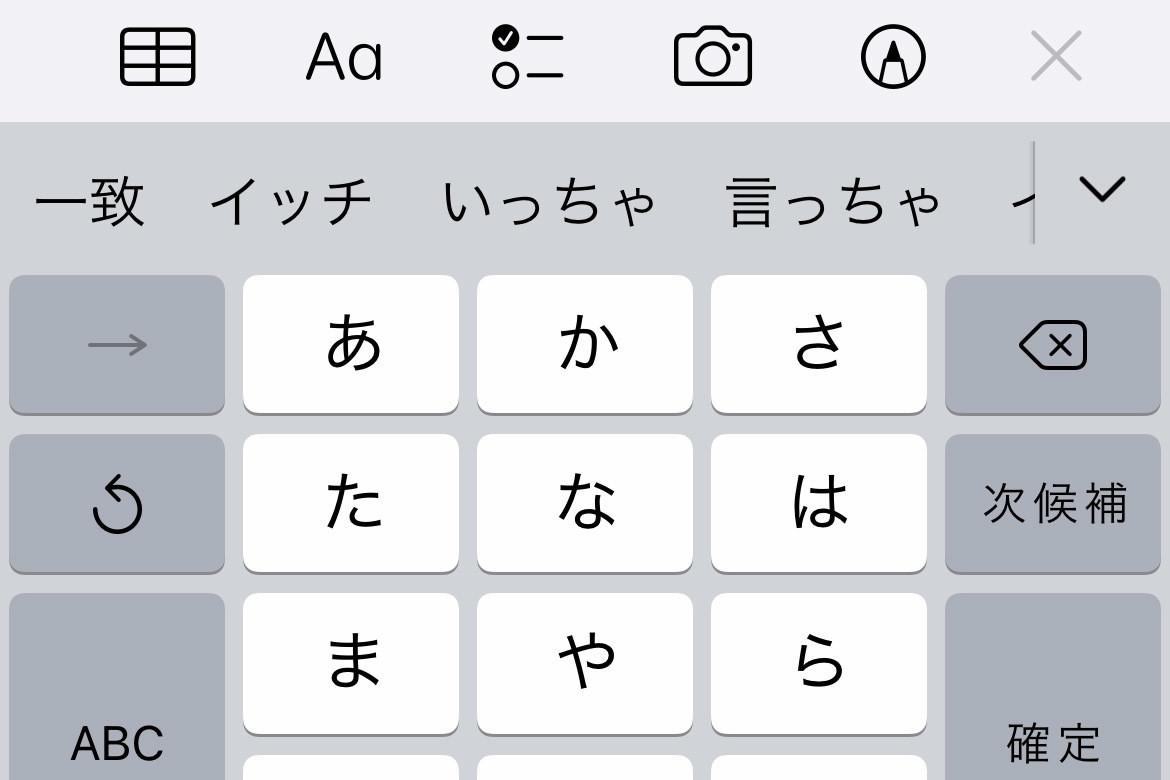 Can't you enter a small "tsu" easily on the kana keyboard? --Because I can't hear it now, why is it an iPhone?