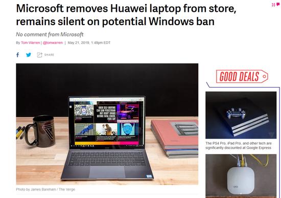 Microsoft removes Huawei laptop from store, remains silent on potential Windows ban 