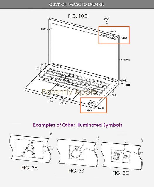 MacBookやApple Watchの筐体の一部をガラスにし通知領域にする特許取得