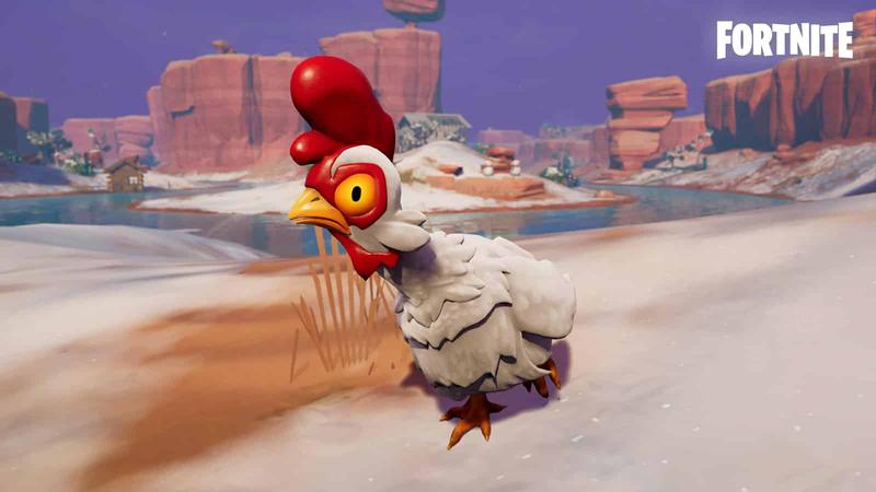 How do you find and fly with a Fortnite chicken?