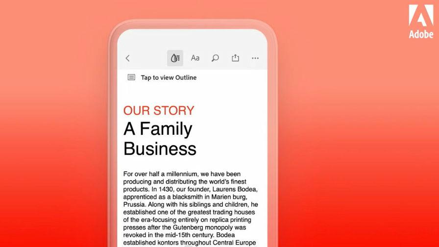 Adobe、PDFをスマホで読みやすく、Senseiを使って表示最適化「Liquid Mode」 