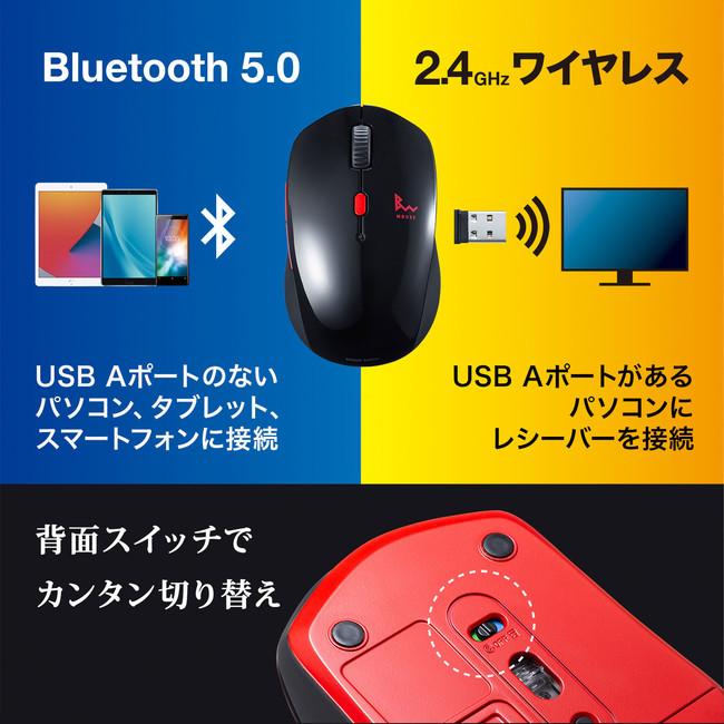 Bluetooth+2.4GHzワイヤレスの静音5ボタンブルーLEDマウスを発売 企業リリース | 日刊工業新聞 電子版 